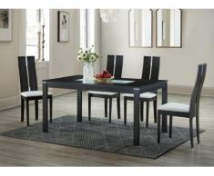 Essgruppe: Esstisch MAELIA + 4 Stühle SALENA