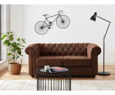 Sofa 2-Sitzer - Microfaser - Vintage-Look - CHESTERFIELD
