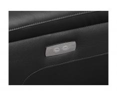 Relaxsofa Ecksofa Leder OLBIA - Schwarz - Ecke Links