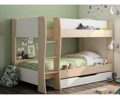 Etagenbett mit Stauraum NATHAN - 2x90x200cm