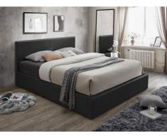 Polsterbett mit Bettkasten TREMPLIN II - 180x200cm - Schwarz