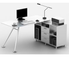 Computertisch Eckschreibtisch ALCEME mit Seitenschrank