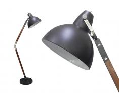 Stehlampe Metall & Holz PIXELIS - Höhe: 185 cm - Schwarz