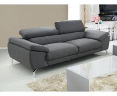Sofa 3-Sitzer - Stoff - Grau - GRETEL