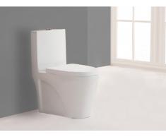 Stand-WC Keramik Spülkasten & Soft Close Automatik DAIKI II - Weiß