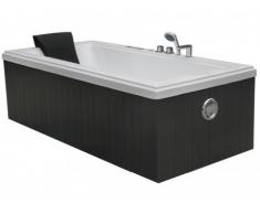 LED-Whirlpool Badewanne Atlas - 1 Person - 300 L - Grau