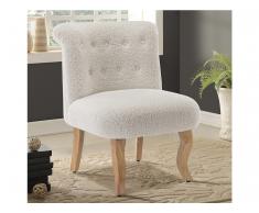 Sessel Barock MELOSIA - Baumwollfleece - Lammfell-Imitat