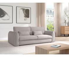 Sofa mit Schlaffunktion 3-Sitzer - Cord - Hellgrau - RISTANO
