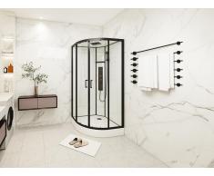 Viertelkreis-Duschkabine mit Hydromassage - 90 x 90 x 215 cm - SOLENA