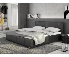 LED Polsterbett Soren - Schwarz - 160x200cm