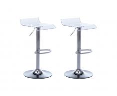 Barhocker 2er-Set OLIVER - Transparent