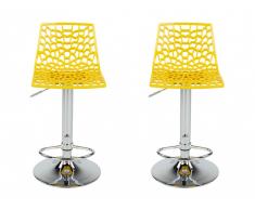 Barhocker 2er-Set Clark - Polypropylen - Gelb