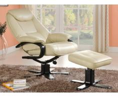 Relaxsessel Fernsehsessel + Sitzhocker Docia - Beige