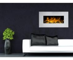 LED-Elektrokamin Wandkamin CHANDELA - Edelstahl