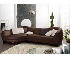 Ecksofa Leder Rundecke Capri II Braun - Ecke Links