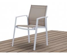Gartenstuhl Aluminium PALAOS - Stapelbar - Taupe