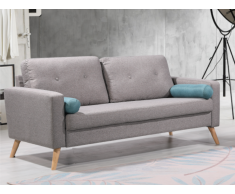 Sofa 3-Sitzer - Stoff - Grau - TATUM