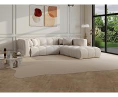 Großes Ecksofa - Ecke rechts - Feincord - Beige - NAEMIA von Maison Céphy