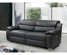 Relaxsofa elektrisch 3-Sitzer - Leder - Schwarz - ARENA III