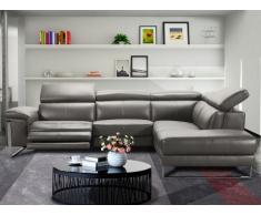 Relaxsofa Incliner Ecksofa Leder elektrisch RIVAS - Ecke Rechts - Anthrazit
