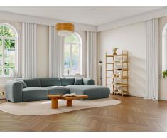Großes Ecksofa - Ecke rechts - Feincord - Blau - POGNI von Maison Céphy