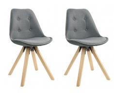 Stuhl 2er-Set Stoff ANEYA