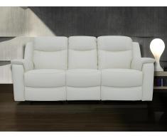 Relaxsofa Leder 3-Sitzer Evasion - Elfenbein-Weiß