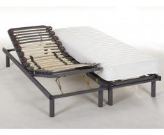 Matratzen 3-Zonen-Lattenrost Set verstellbar KUTA von DREAMEA - 2x80x200cm
