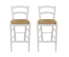 Barhocker 2er-Set PAYSANNE - Eiche massiv