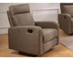 Relaxsessel Fernsehsessel CARLINA - Stoff - Taupe