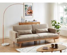 Schlafsofa Klappsofa 3-Sitzer - Stoff - Beige - ESME