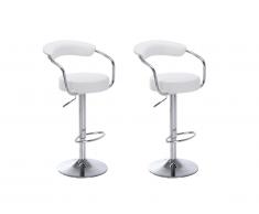 Barhocker 2er-Set Canasta - Weiß