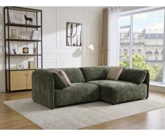 Ecksofa - Ecke rechts - Strukturstoff - Grün - LOUSOPA von Maison Céphy