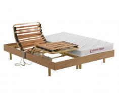 Matratzen elektrischer Lattenrost 2er-Set Latex TELEMAQUE - OKIN-Motoren - 2 x 70 x 190 cm