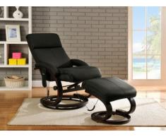 Massagesessel Leder Rodrigo - Schwarz