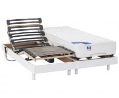 Matratzen elektrischer Lattenrost 2er-Set mit Motor Apollo - 2x 70x190cm - Weiß