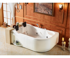 Whirlpool Badewanne RAFINA - 2 Personen - 385 L - Ecke Links