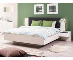 Bett mit LED-Beleuchtung & 2 Nachttischen FIRMIN - 160x200 cm