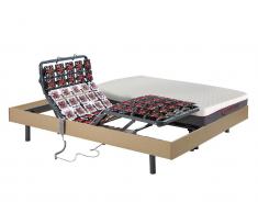 Matratzen elektrischer Lattenrost 2er-Set Memory Schaum ATRIDE - OKIN-Motoren - Eiche - 2 x 90 x 200 cm