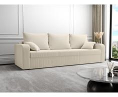 Sofa 3-Sitzer mit Schlaffunktion - Cord - Beige - ONABIA