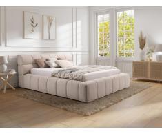 Bett mit Bettkasten - 180 x 200 cm - Stoff - Beige - FORVIK II von Pascal Morabito