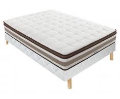 Untergestell-Matratzen-Set SOUVERAIN - Taschenfederkern & Memory Schaum - 140 x 190 cm