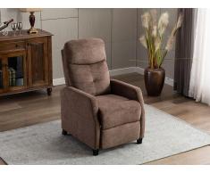 Relaxsessel Fernsehsessel FEREOLE - Stoff - Braun