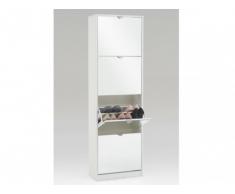 Schuhschrank Schuhkipper mit Spiegelfront Walker - Weiß