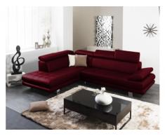 Ledersofa Ecksofa Effleurement - Standardleder - Rot - Sofaecke Links