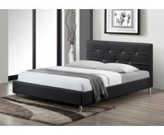 Polsterbett Strass Gabin - 140x200 cm - Schwarz