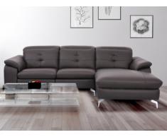 Relaxsofa Ecksofa Leder LISMORE - Braun - Ecke Rechts