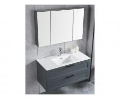 Badmöbel-Set NEO - Anthrazit + Waschbecken + Spiegelschrank