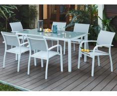 Garten Essgruppe Aluminium PAIA: Esstisch & 6 Sessel
