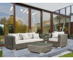 Lounge-Sitzgruppe Polyrattan PATACHO (3-tlg.)